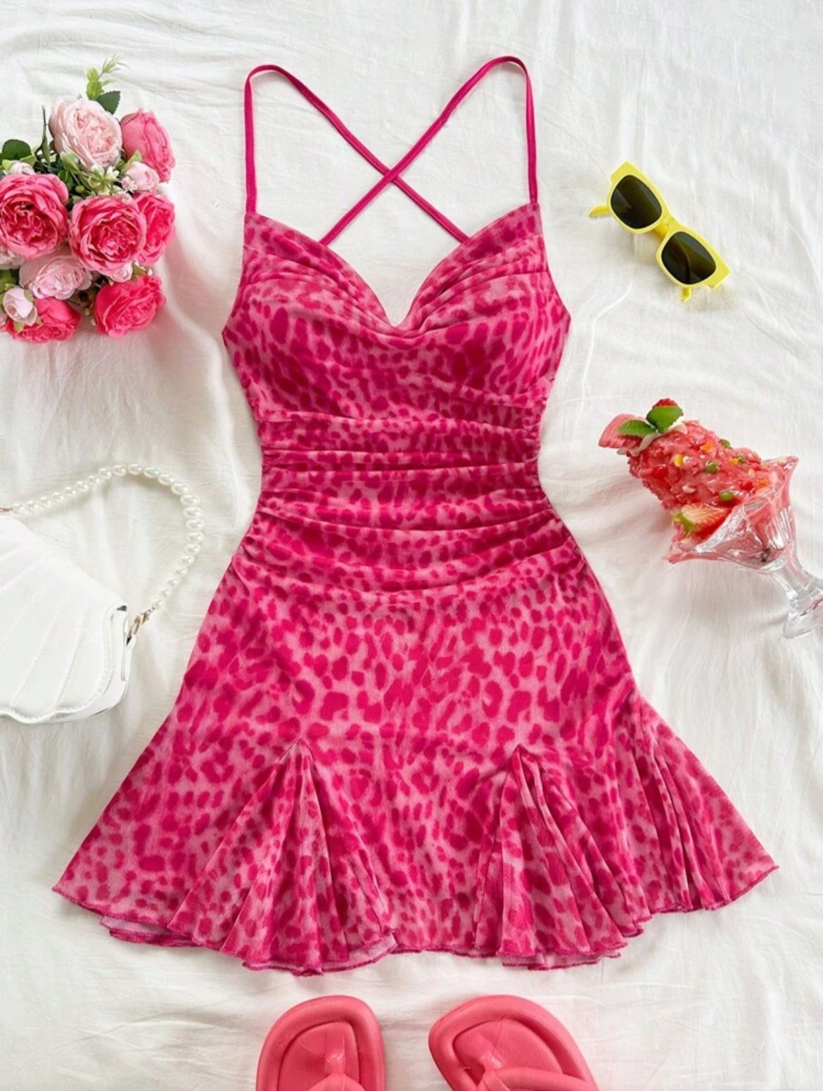 Lunelle Boho Backless Mini Dress