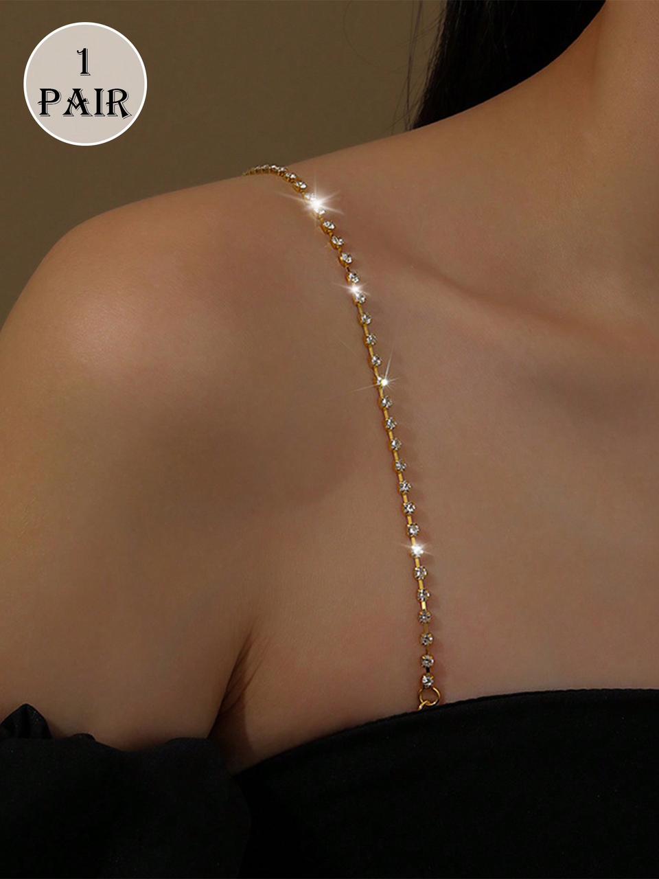 Lunelle Copper Rhinestone Bra Straps