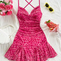 Lunelle Boho Backless Mini Dress