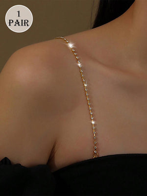 Lunelle Copper Rhinestone Bra Straps