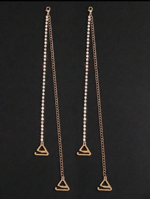 Lunelle Copper Rhinestone Bra Straps
