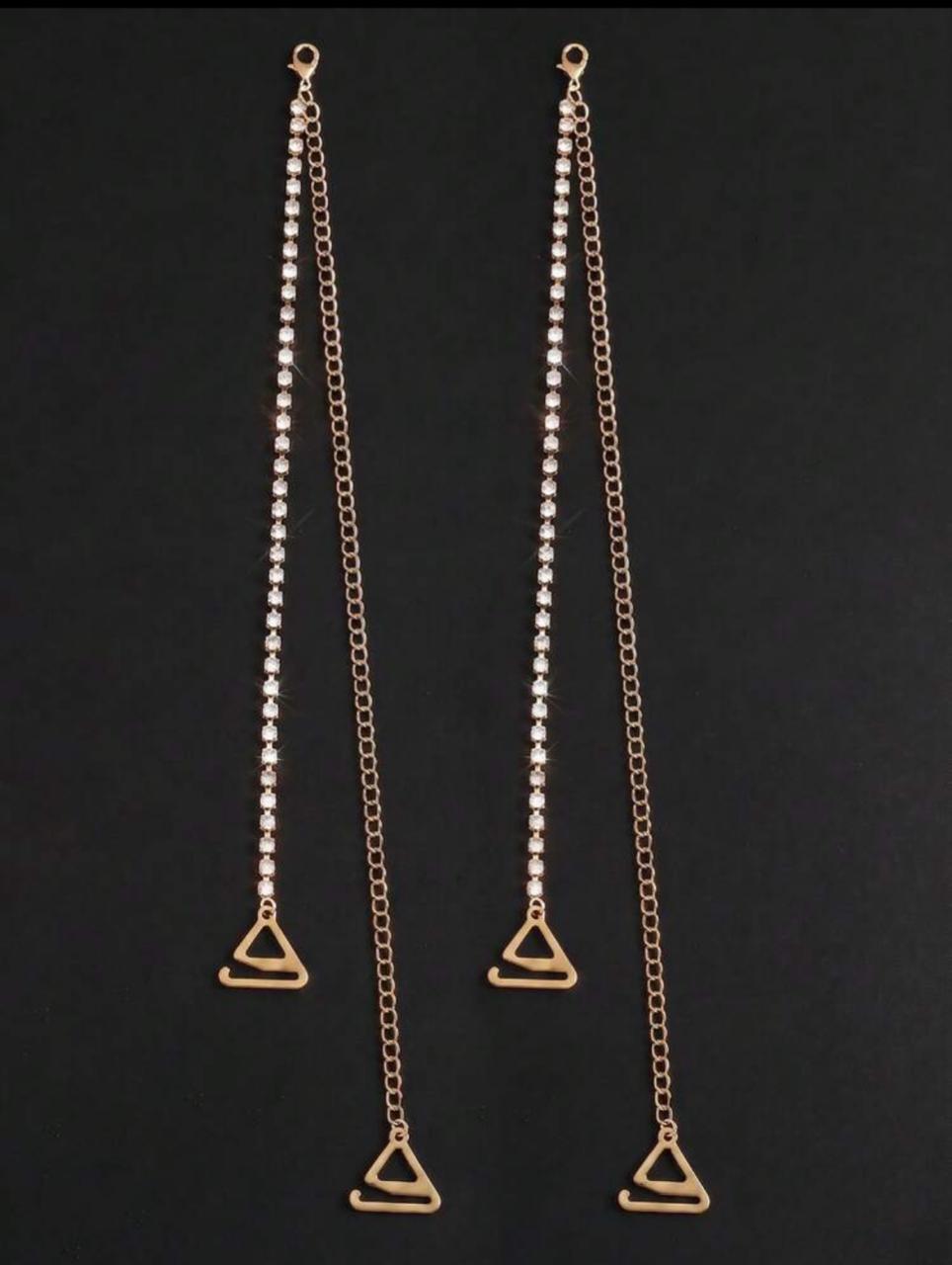Lunelle Copper Rhinestone Bra Straps