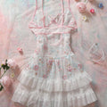 Lunelle Floral Lace-Up Sheer Nightgown